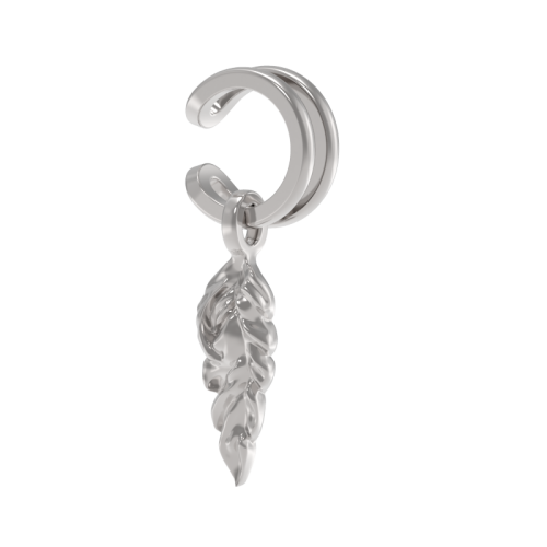 Серебряная серьга классическая