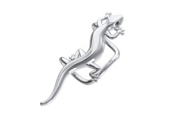 Серебряная серьга классическая с фианитом