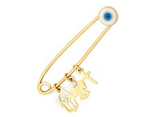 Булавка из золота с фианитом