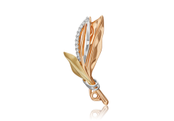 Брошь из золота с фианитом