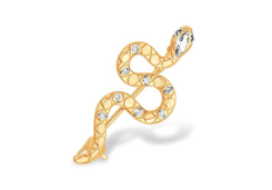 Брошь из золота с фианитом