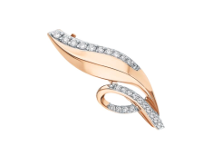 Брошь из золота с фианитом