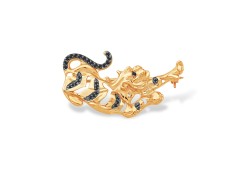 Брошь из золота с фианитом