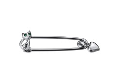 Брошь из серебра с фианитом