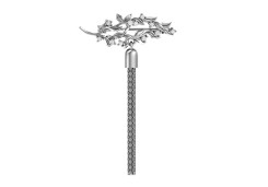 Брошь из серебра с фианитом