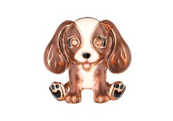 Брошь из серебра с фианитом