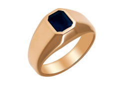 Печатка из золота с сапфиром