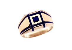 Печатка из золота с сапфиром