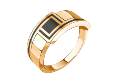 Печатка из золота с ониксом