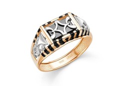 Печатка из золота с ониксом