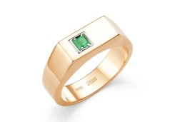 Печатка из золота с ониксом