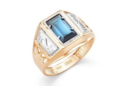 Печатка из золота с ситаллом