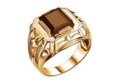 Печатка из золота с кварцем