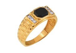 Печатка из золота с агатом