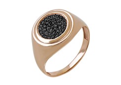 Печатка из золота с фианитом