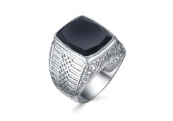 Печатка из серебра с фианитом