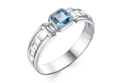 Печатка из серебра с топазом