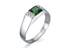 Печатка из серебра с ситаллом