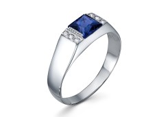 Печатка из серебра с ситаллом