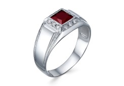 Печатка из серебра с ситаллом