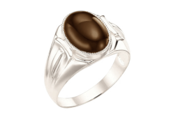 Печатка из серебра с кварцем