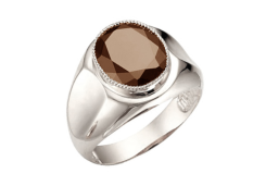 Печатка из серебра с кварцем