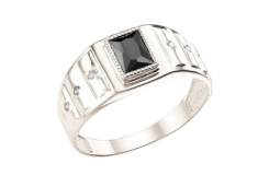 Печатка из серебра со шпинелью