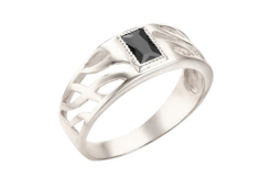 Печатка из серебра со шпинелью