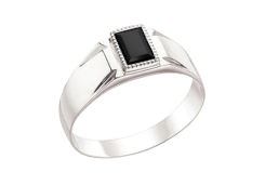 Печатка из серебра со шпинелью