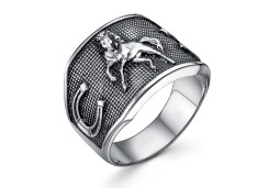 Печатка из серебра с чернением