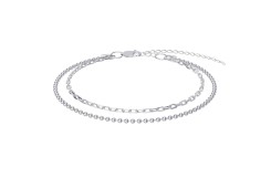 Браслет на ногу из серебра 