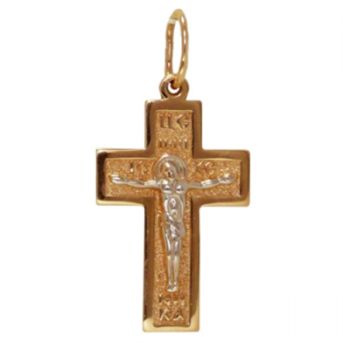 Крест из красного золота 585 пробы