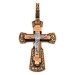 Крест из красного золота 585 пробы с чернением