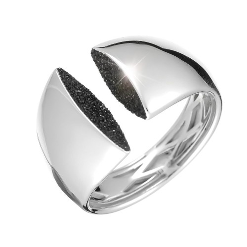 Серебряное кольцо с глиттером