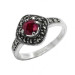 Серебряное кольцо с корундом
