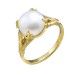 Кольцо из желтого золота с жемчугом