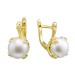 Серьги из желтого золота с жемчугом