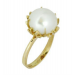 Кольцо из желтого золота с жемчугом