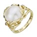 Кольцо из желтого золота с жемчугом