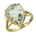 Кольцо из желтого золота с горным хрусталем