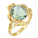 Кольцо из желтого золота с празиолитом