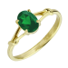 Кольцо из желтого золота с агатом зеленым