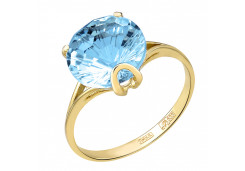 Кольцо из желтого золота с топазом