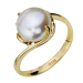Кольцо из желтого золота с жемчугом