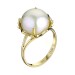 Кольцо из желтого золота с жемчугом