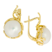 Серьги классические из желтого золота с жемчугом