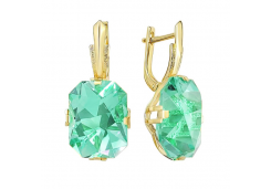 Серьги из желтого золота с кварцем