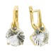 Серьги из желтого золота с горным хрусталем