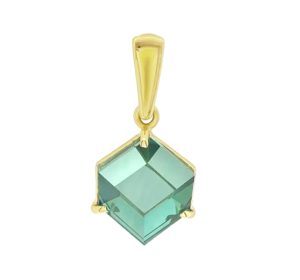 Подвеска из желтого золота с кварцем