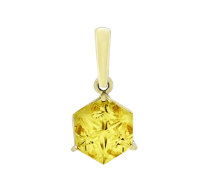 Подвеска из желтого золота с цитрином